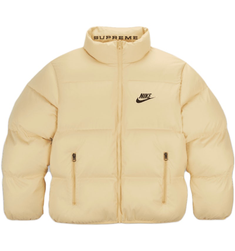 Supreme Nike Reversible Puffy Jacket Pale Yellow Men s SS21 US