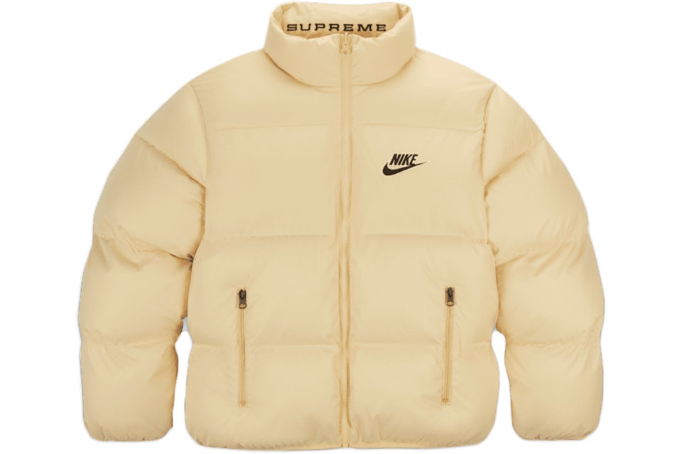 Supreme Nike Reversible Puffy Jacket Pale Yellow - SS21 Men's - US