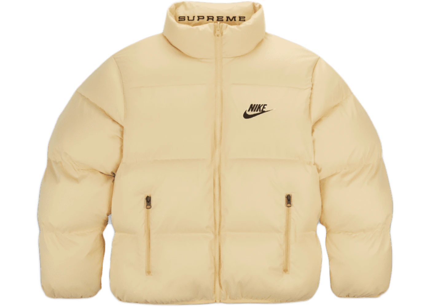 Supreme Nike Reversible Puffy Jacket Pale Yellow Men's SS21 GB