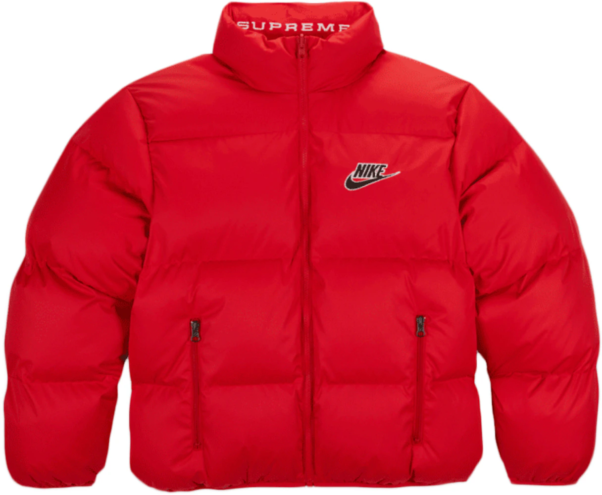 Médico Nueve boleto Supreme Nike Reversible Puffy Jacket Red - SS21 Men's - US