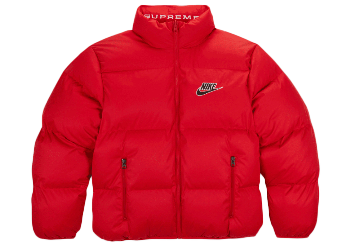 Supreme Nike Reversible Puffy Jacket Red SS21 TW