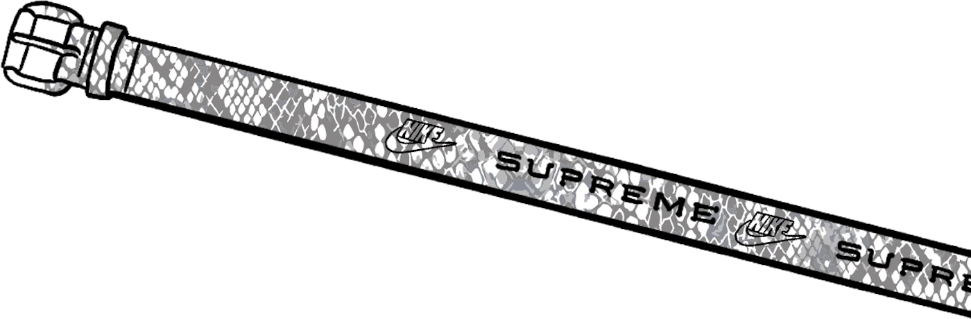 Supreme Nike Snakeskin Belt Black