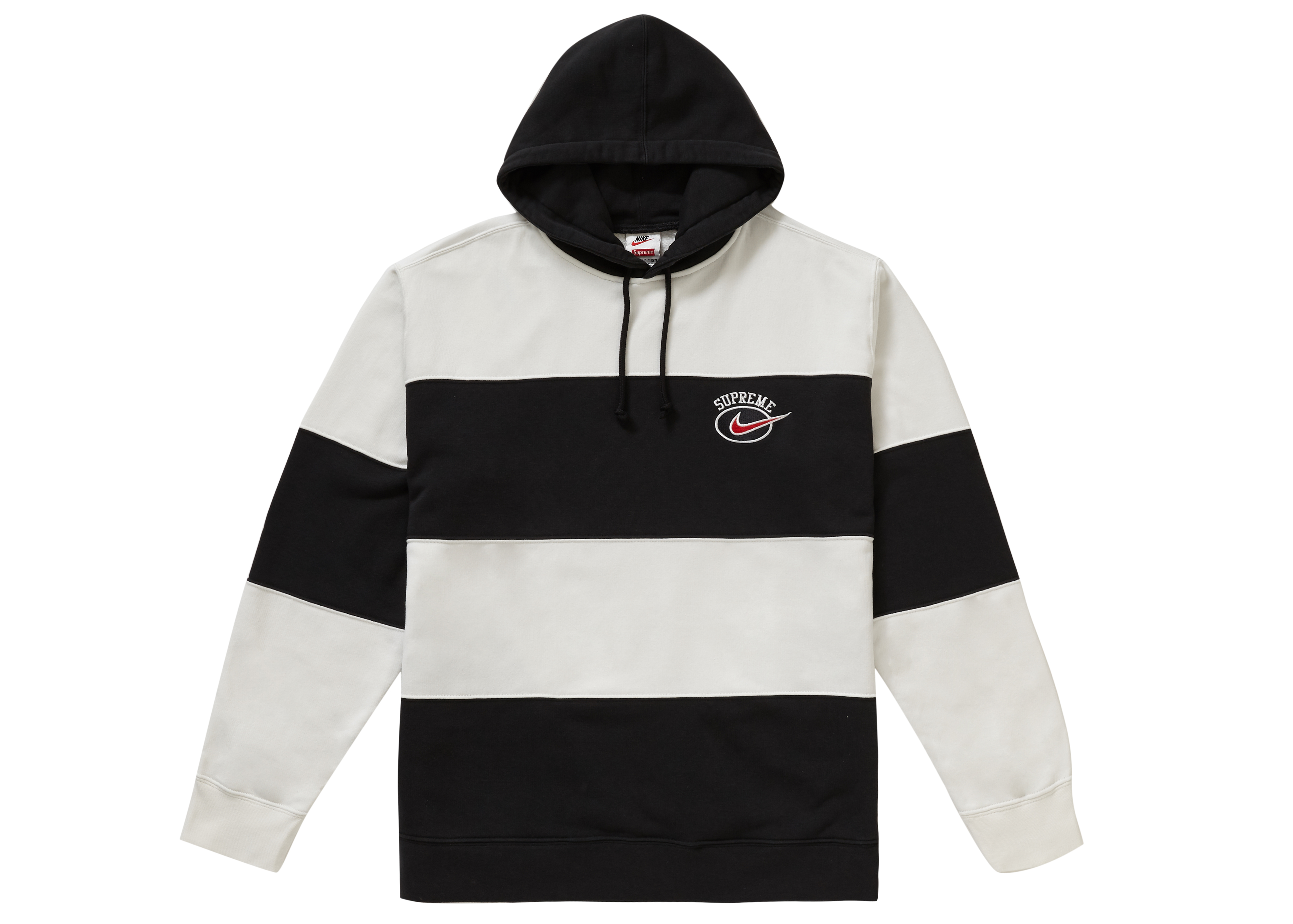 Supreme Nike Stripe Hooded Sweatshirt Black