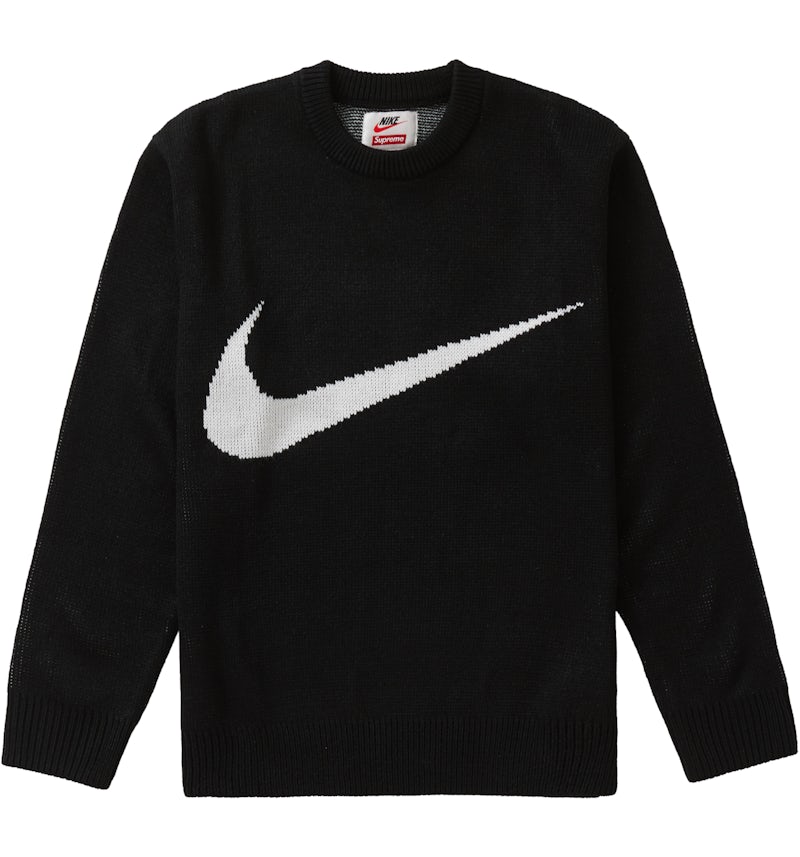 Suéter Supreme Nike Swoosh Negro Hombre SS19 ES