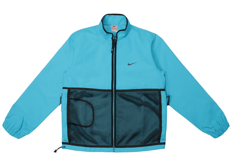 blue nike running jacket