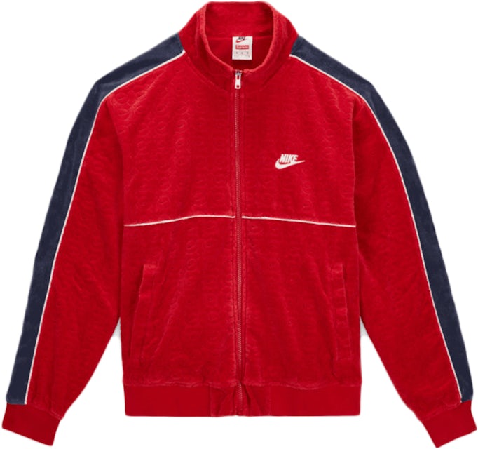 Supreme Nike Velour Track Jacket Red Men's - SS21 - US