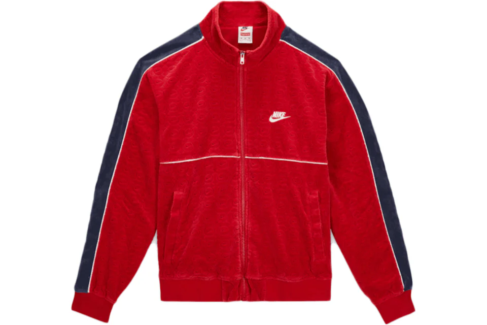 Supreme Nike Velour Track Jacket Red