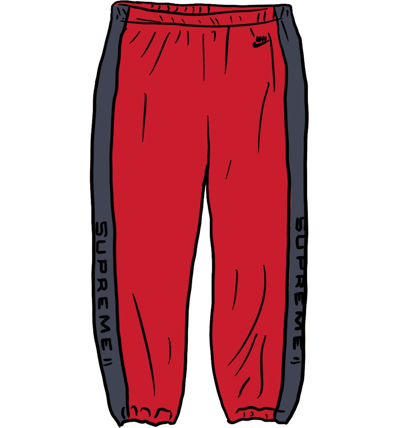 Supreme Nike Velour Track Pant Red