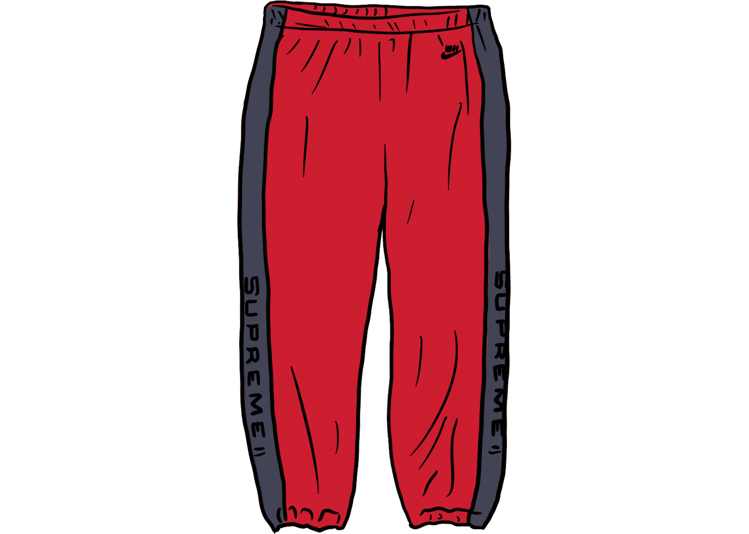 Supreme Nike Velour Track Pant Red - SS21 - US