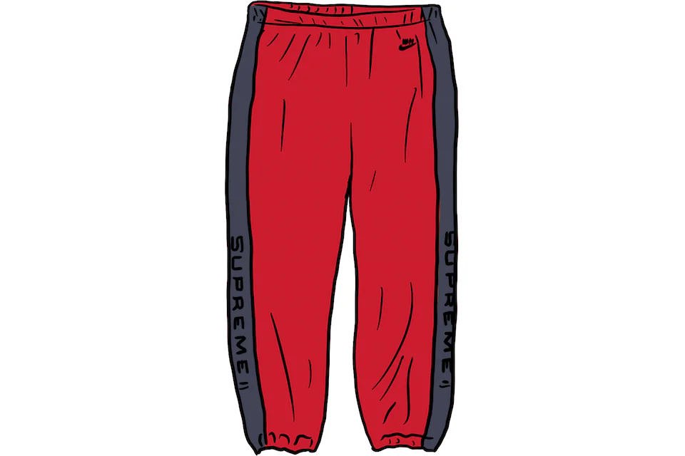 Supreme Nike Velour Track Pant Red