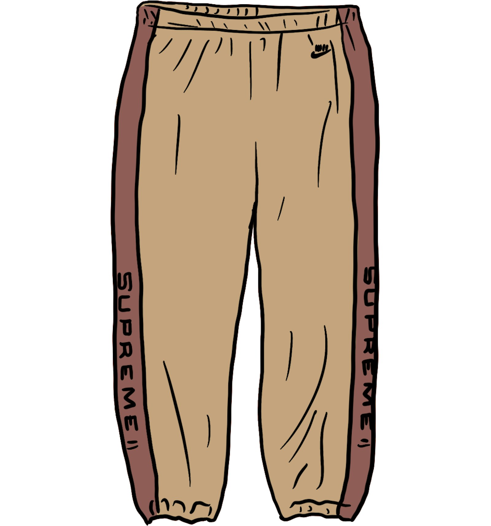 Supreme Nike Velour Track Pant Tan