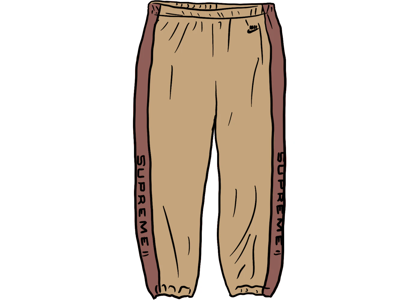 Supreme Nike Velour Track Pant Tan - SS21 Men's - US