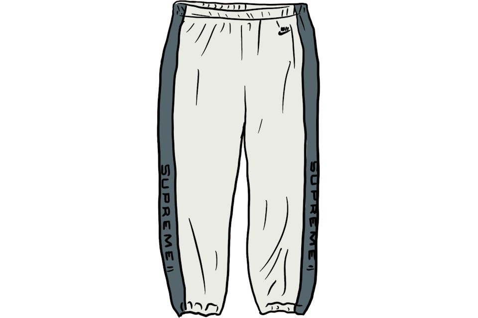 Supreme Nike Velour Track Pant White - SS21 Men's - US