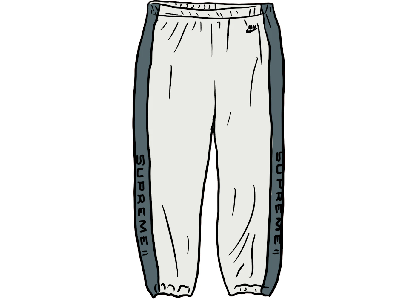 Supreme Nike Velour Track Pant White - SS21 Men's - US