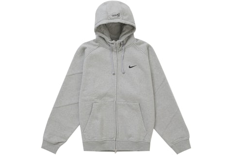 Supreme Nike Zip Up Hooded Sweatshirt Heather Grey Men's SS25 US