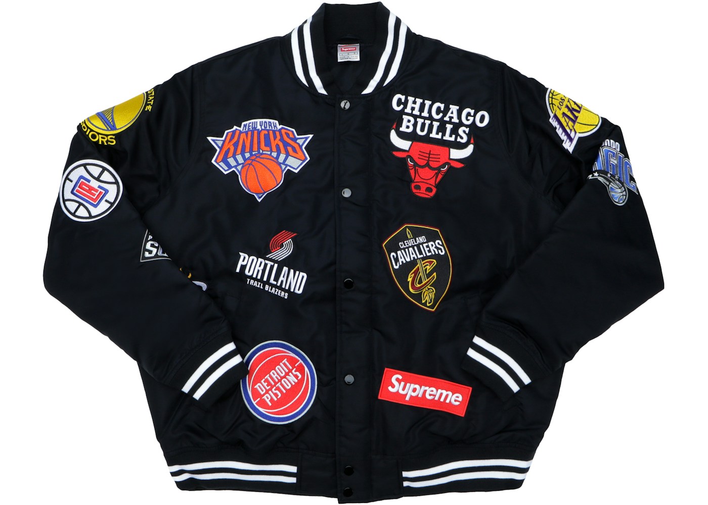 supreme nike nba teams warm up jacket black ss18