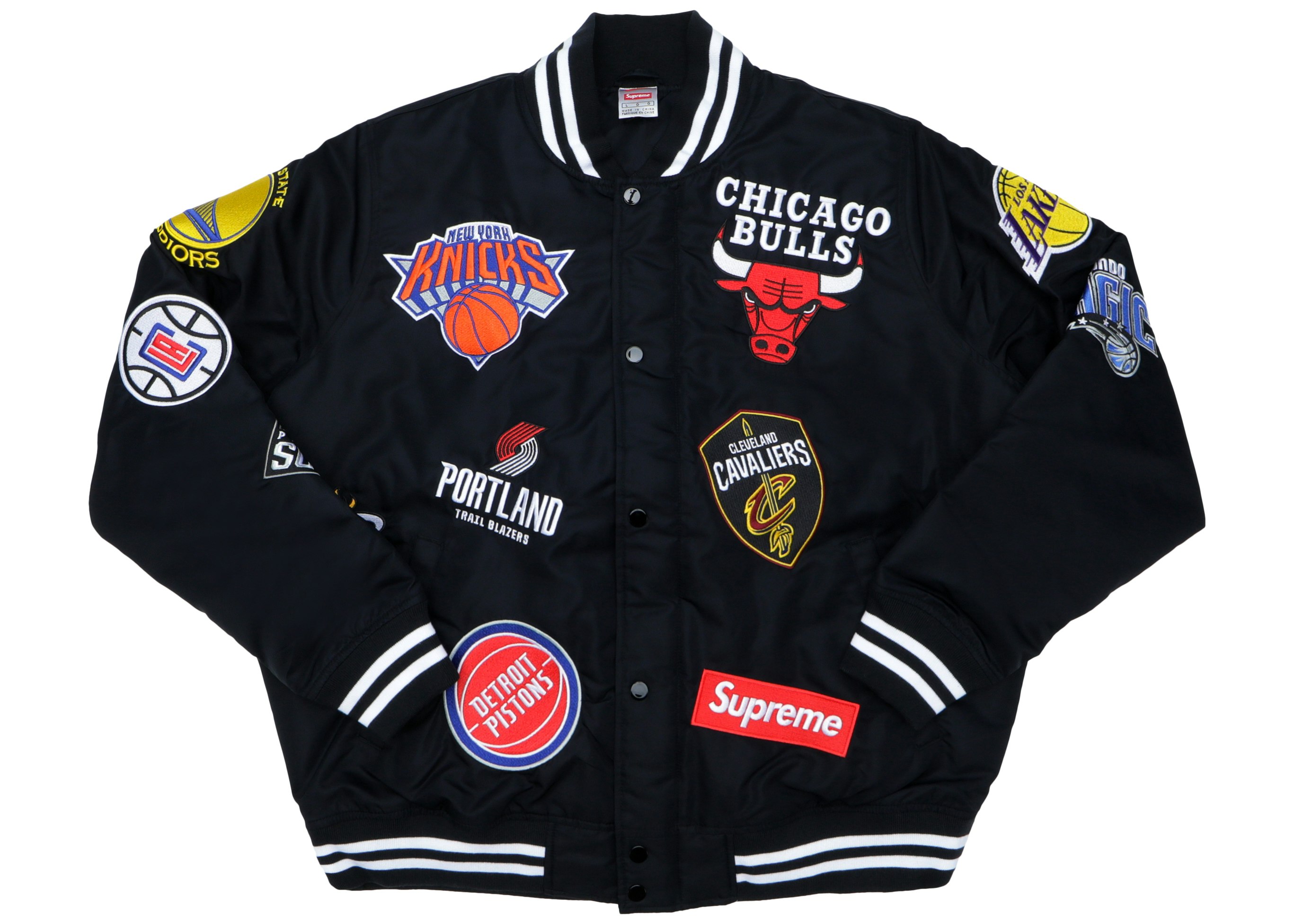 Supreme Nike/NBA Teams Warm-Up Jacket Black - SS18 - US