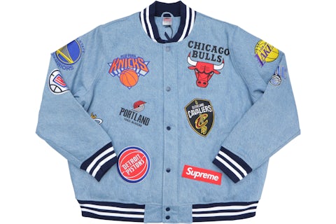 Supreme Nike/NBA Teams Warm-Up Jacket Denim Men's SS18 US