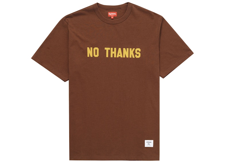 Supreme No Thanks S/S Top Brown Men's - FW21 - US