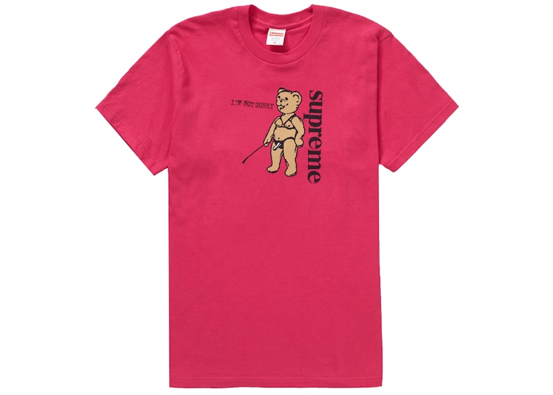 Supreme Not Sorry Tee Pink Men's - SS21 - US