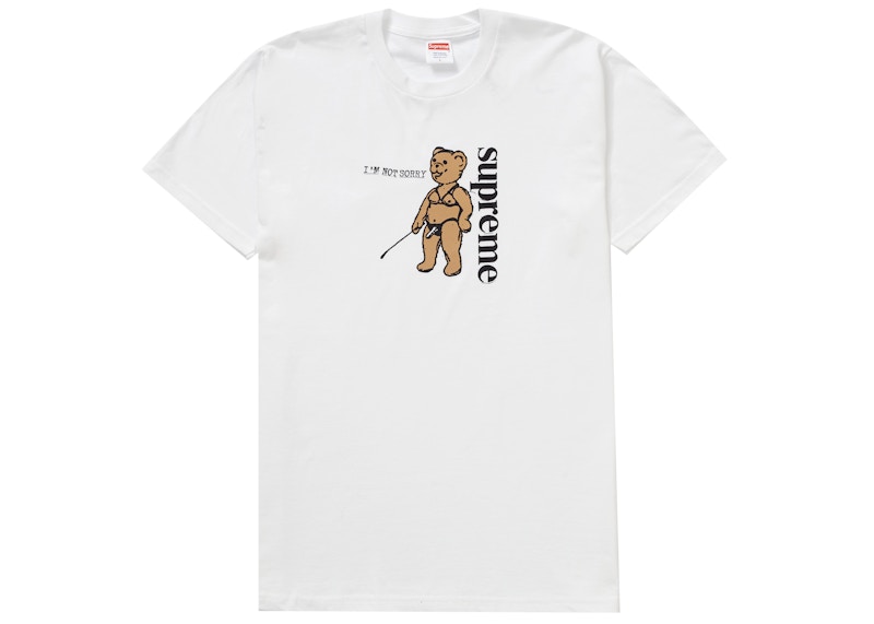 Supreme Not Sorry Tee White Men's - SS21 - US