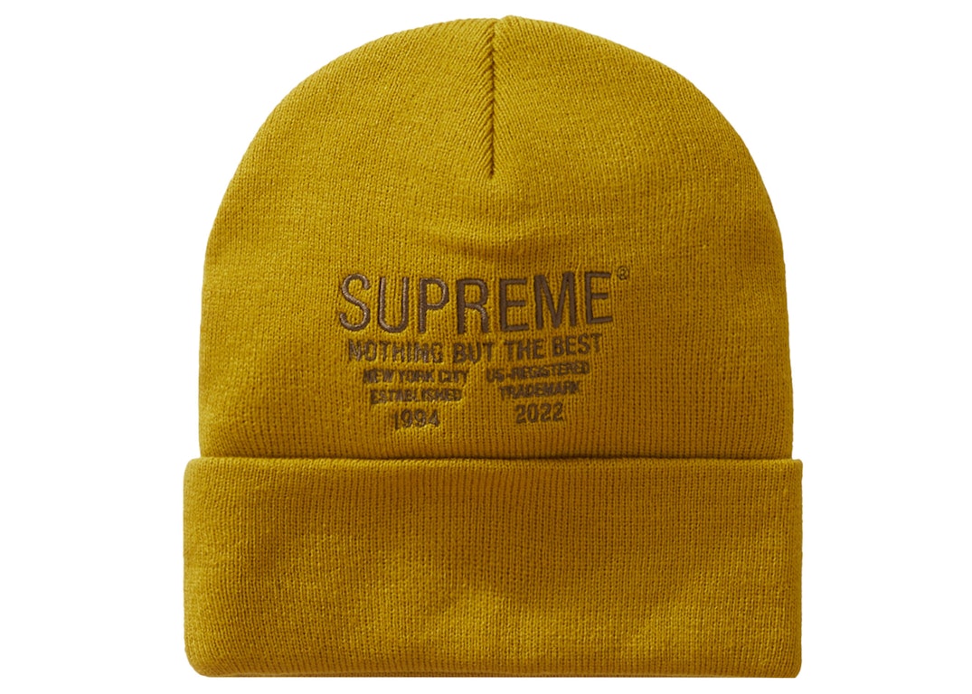 Pre-owned Supreme Nothing But Beanie Mustard