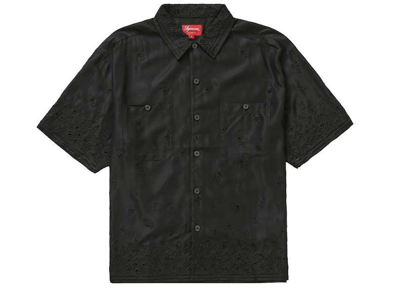 Supreme Nouveau Embroidered S/S Shirt Black Men's - SS23 - US