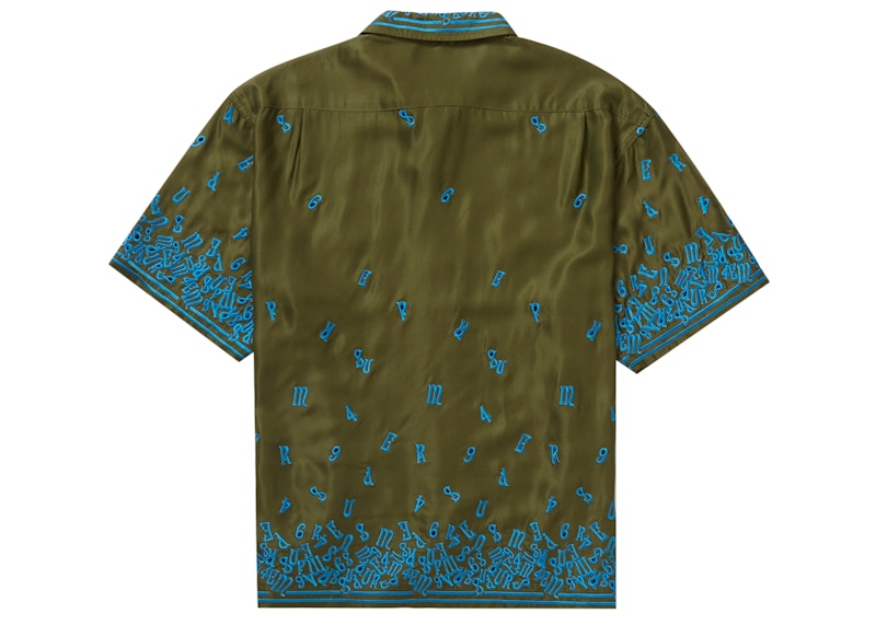 Supreme Nouveau Embroidered S/S Shirt Olive Men's - SS23 - GB