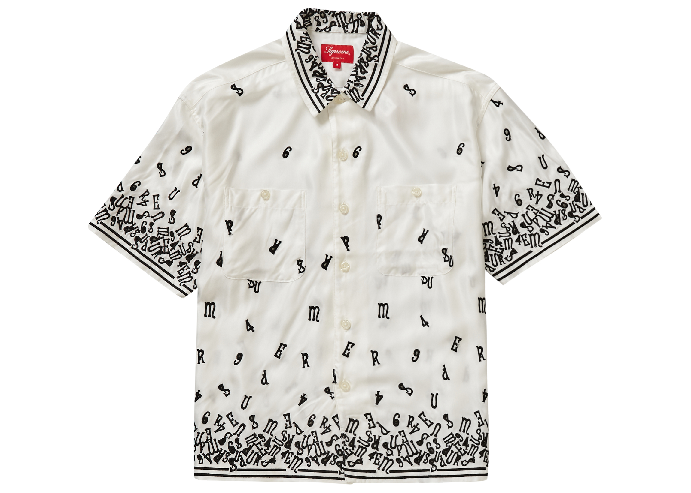 Supreme Nouveau Embroidered S/S Shirt White メンズ - SS23 - JP