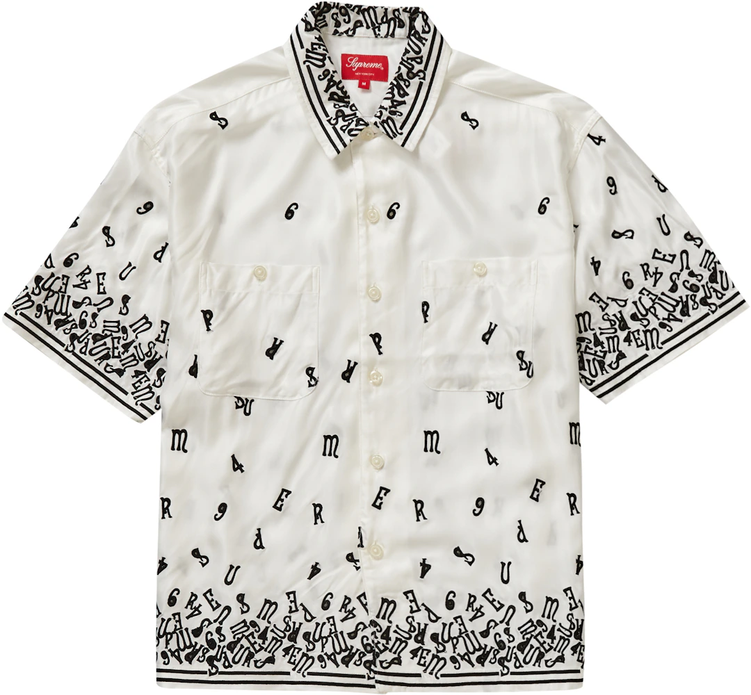 Supreme Nouveau Embroidered S/S Shirt White Men's - SS23 - US