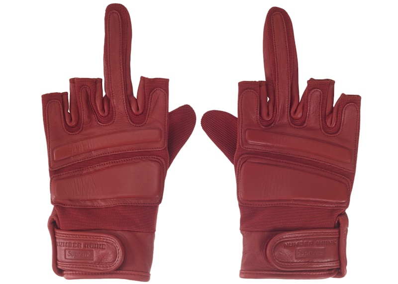 【新品】Supreme×Number (N)ine LeatherGloves Supreme Number (N)ine Leather Gloves Red - FW25 - US