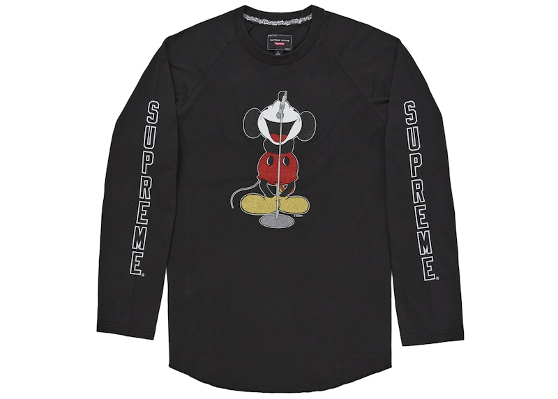 supreme Number(N)ine Mickey Mouse ラグラン S Supreme Number (N)ine Mickey Raglan L/S Top Black Men's - US