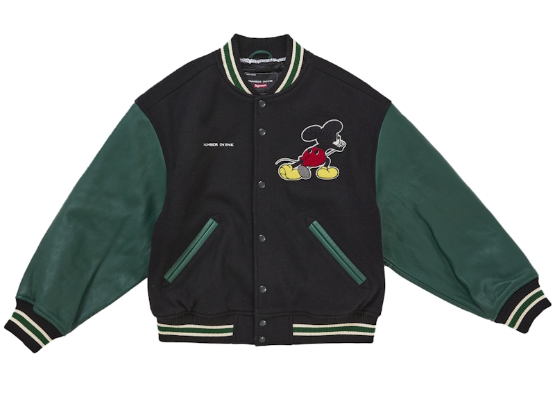 Supreme Number (N)ine Mickey Varsity Jacket Black Men's - US