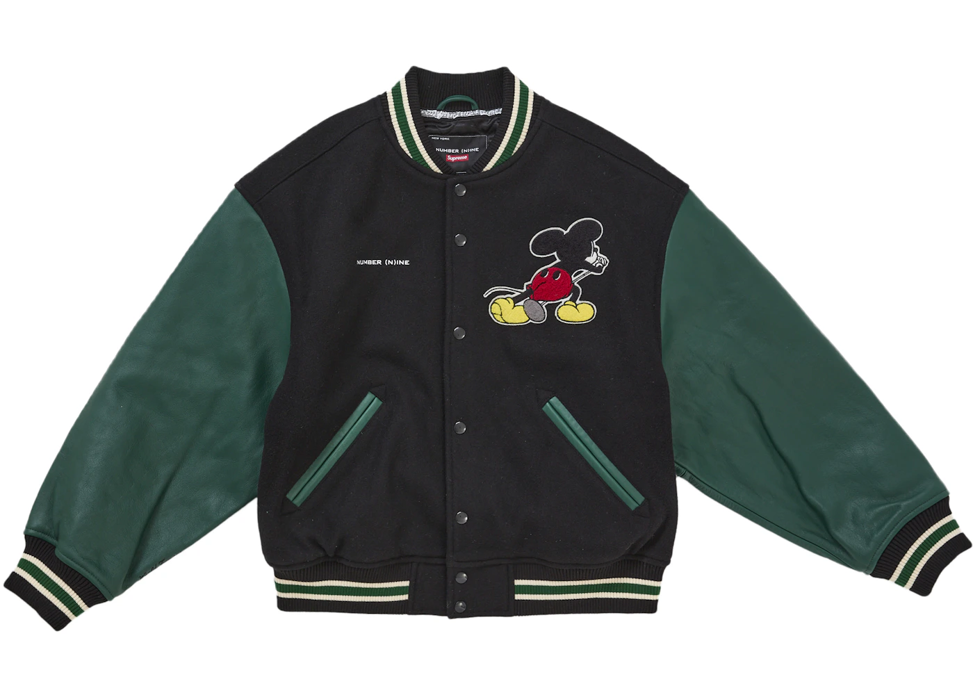 Supreme Number (N)ine Mickey Varsity Jacket Black Men's US