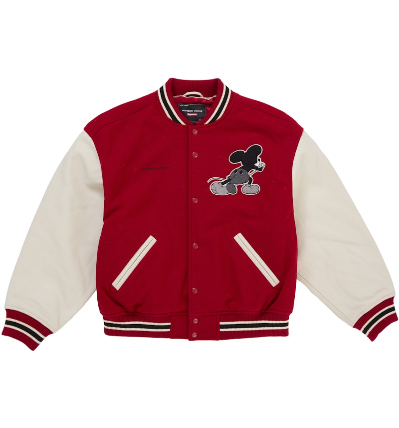 Supreme Number (N)ine Mickey Varsity Jacket Red Men's US