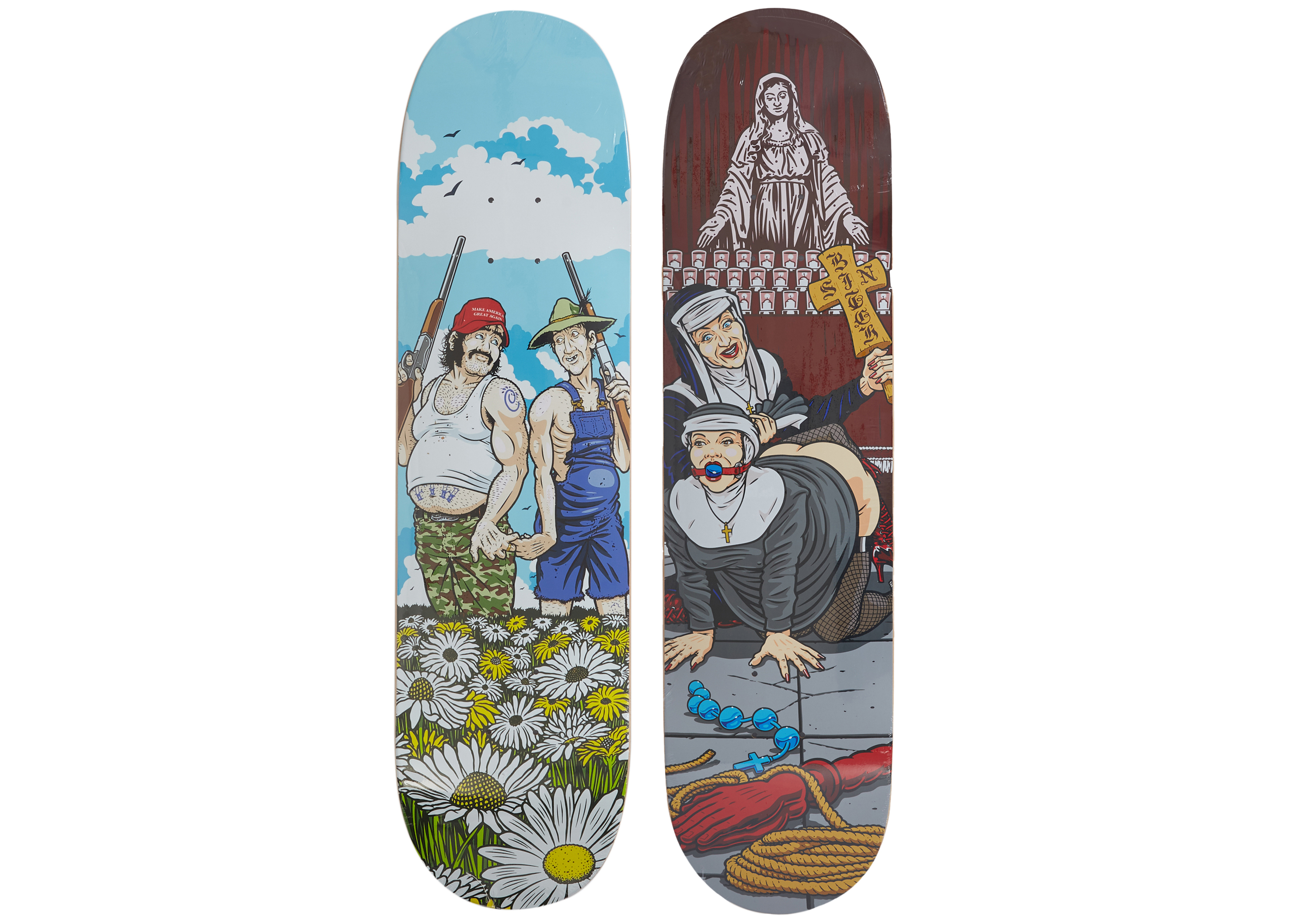 Supreme Nuns N Guns Skateboard Deck Set Multicolor