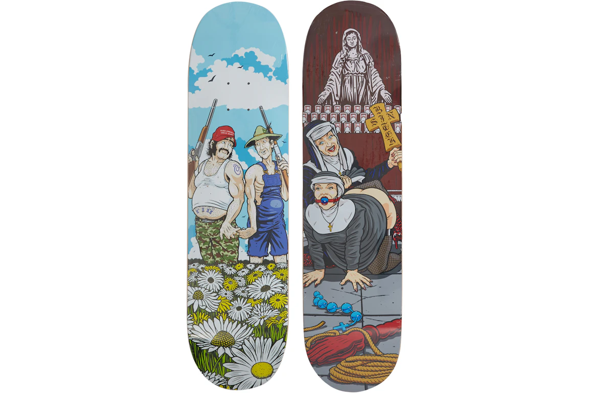 Supreme Nuns N Guns Skateboard Deck Set Multicolor
