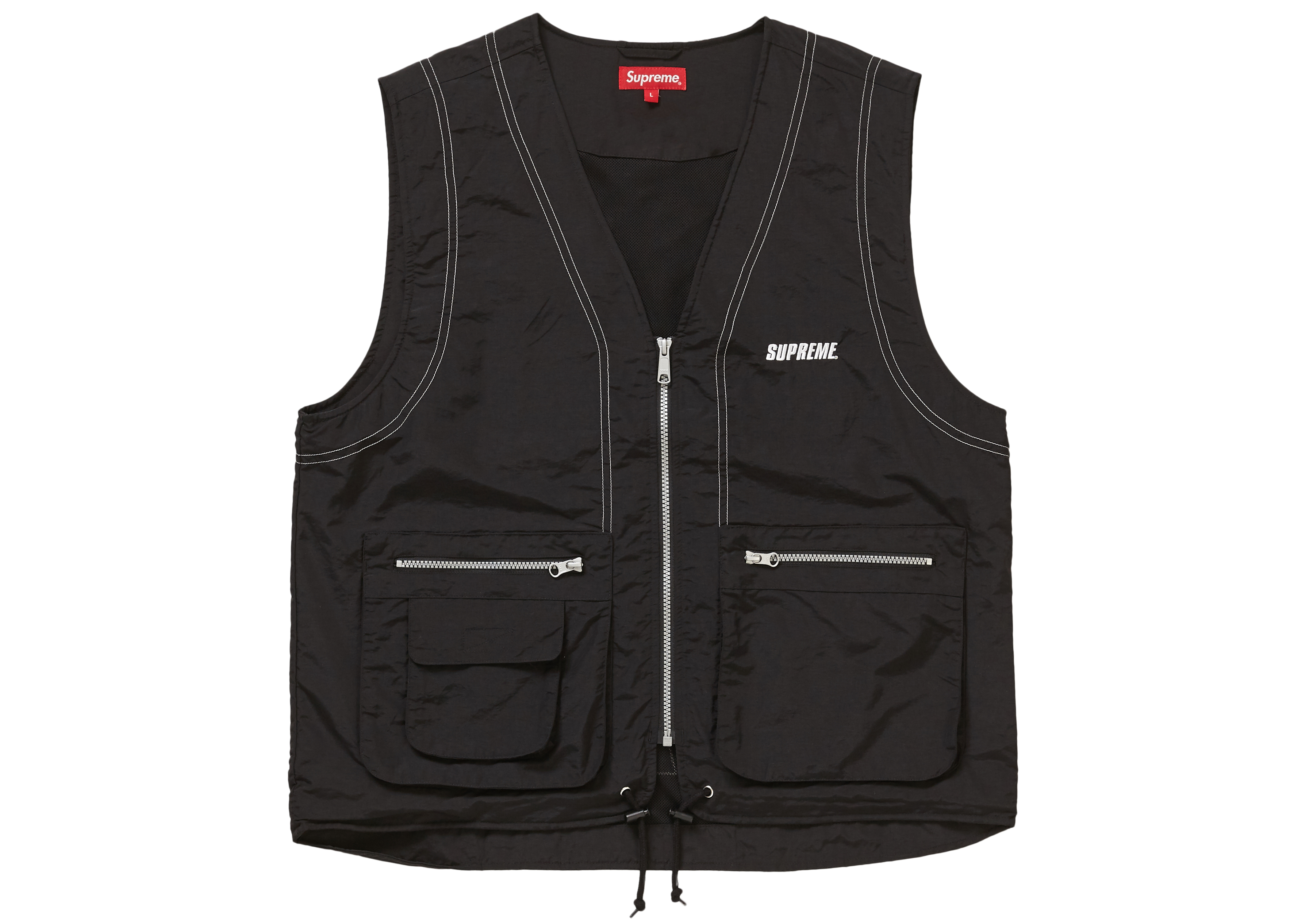 19ss Supreme Nylon Cargo Vest Black XL