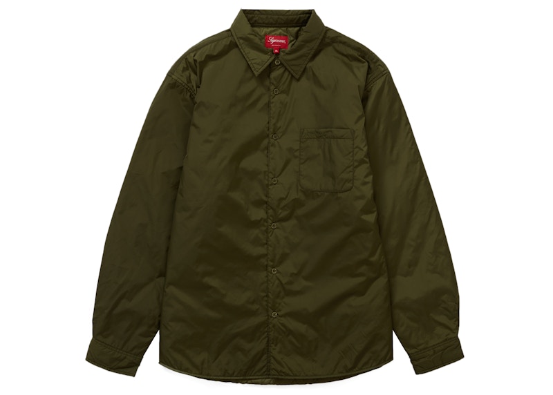 Supreme Nylon Filled Shirt Olive