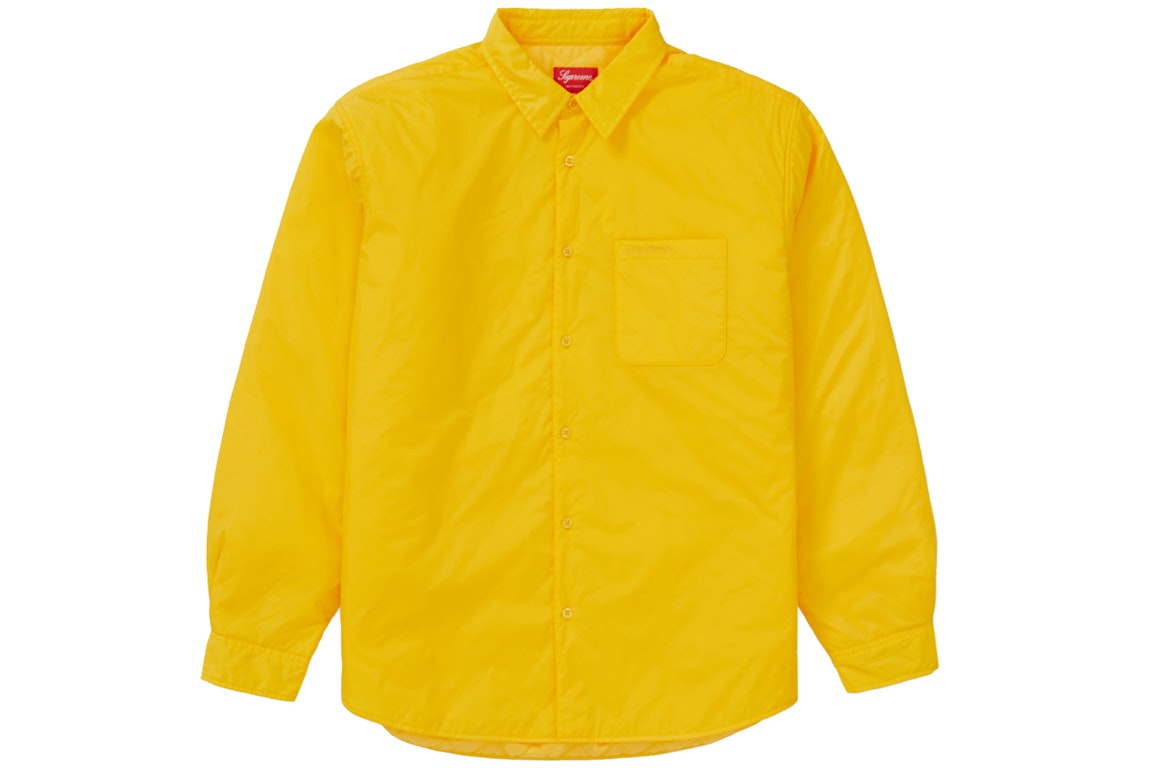 Pre-owned Supreme Nylon Filled Shirt Yellow