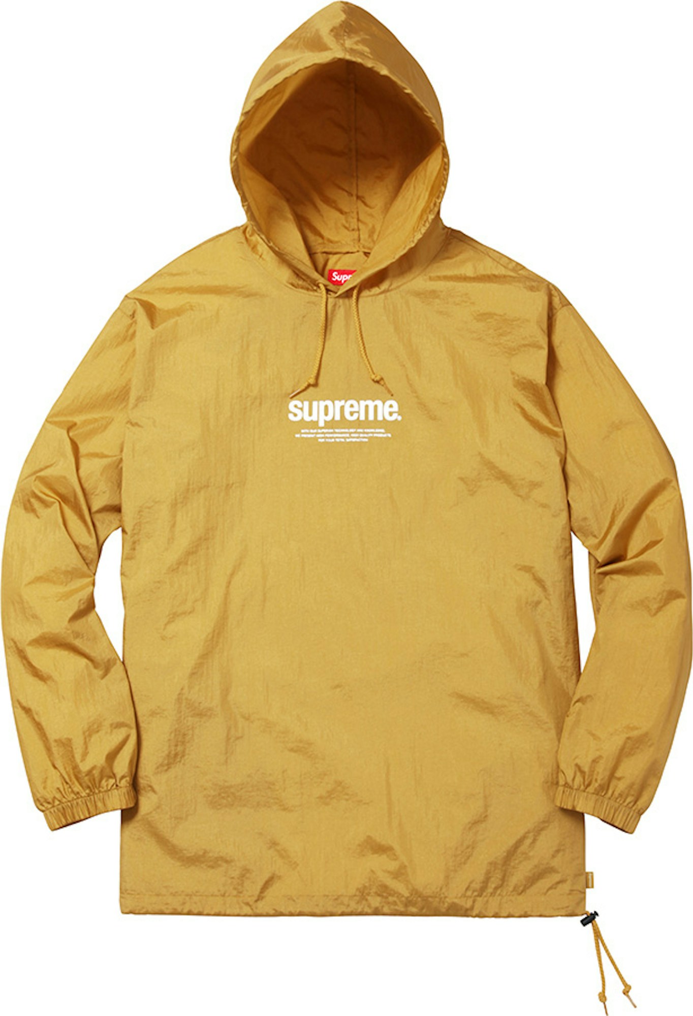 Supreme Nylon Packable Poncho Gold - SS16
