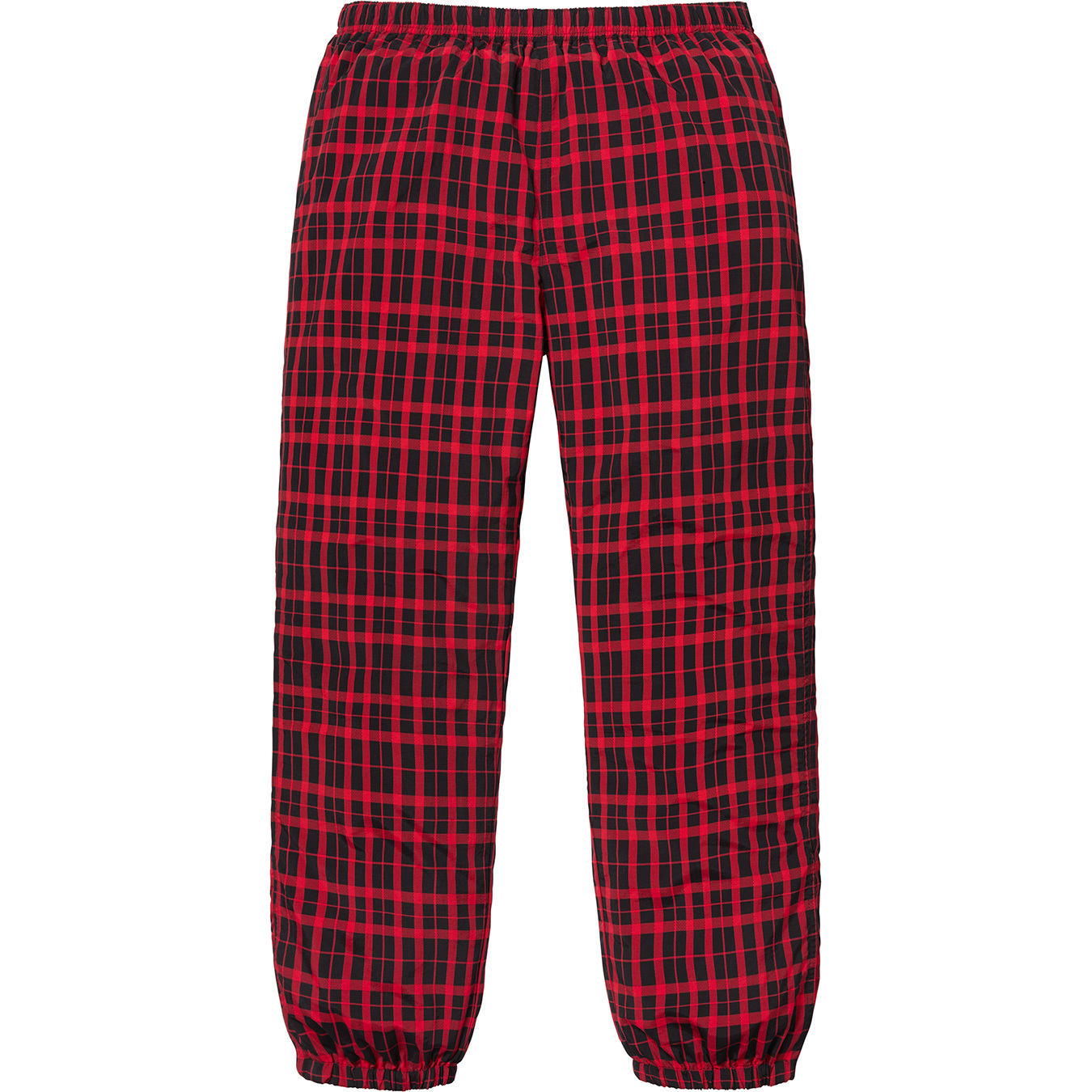 Supreme Nylon Plaid Track Pant Red Men's - FW18 - US