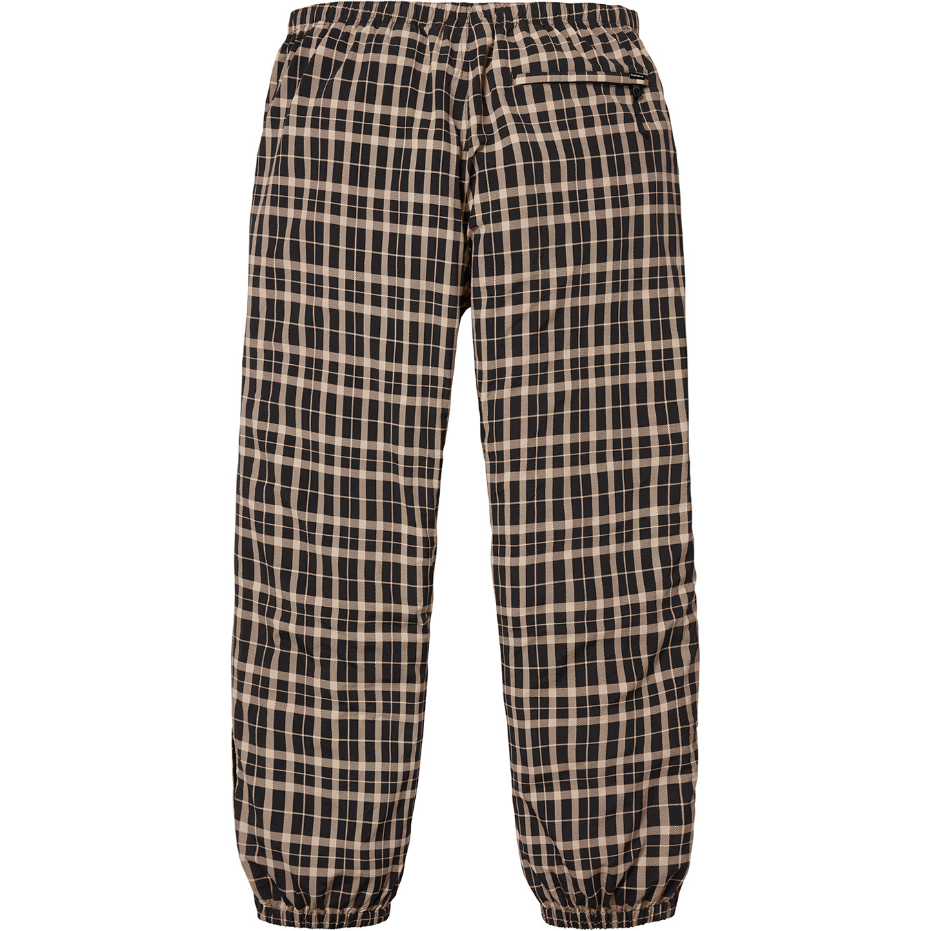 Supreme Nylon Plaid Track Pant Tan Men's - FW18 - US