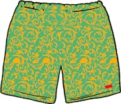 Supreme Floral Nylon Water Shorts Trunks - SS18 - Red - Size M