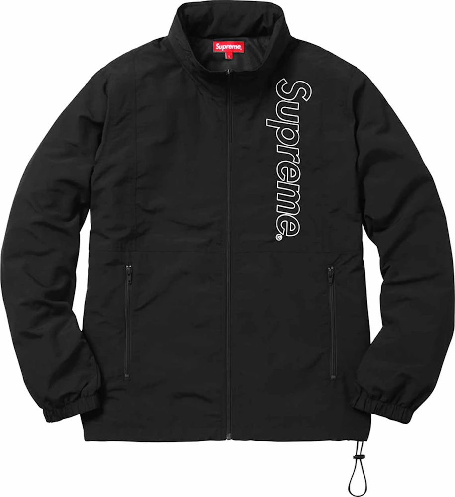 Shop Smoke Rise Printed Nylon Full Zip Windbreaker Jacket WW-23182SN black  | SNIPES USA