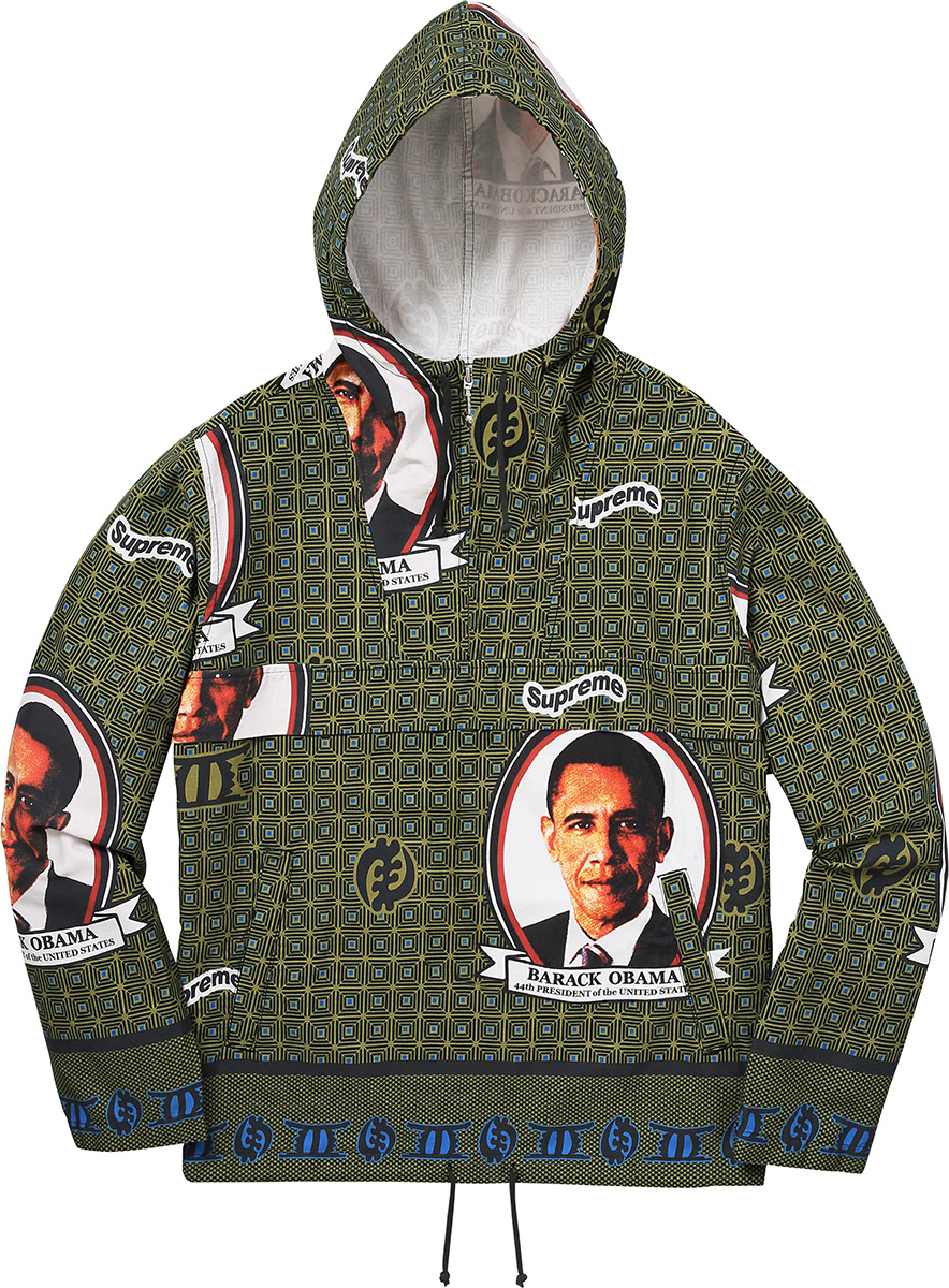 Supreme Obama Anorak Green Men's - SS17 - US