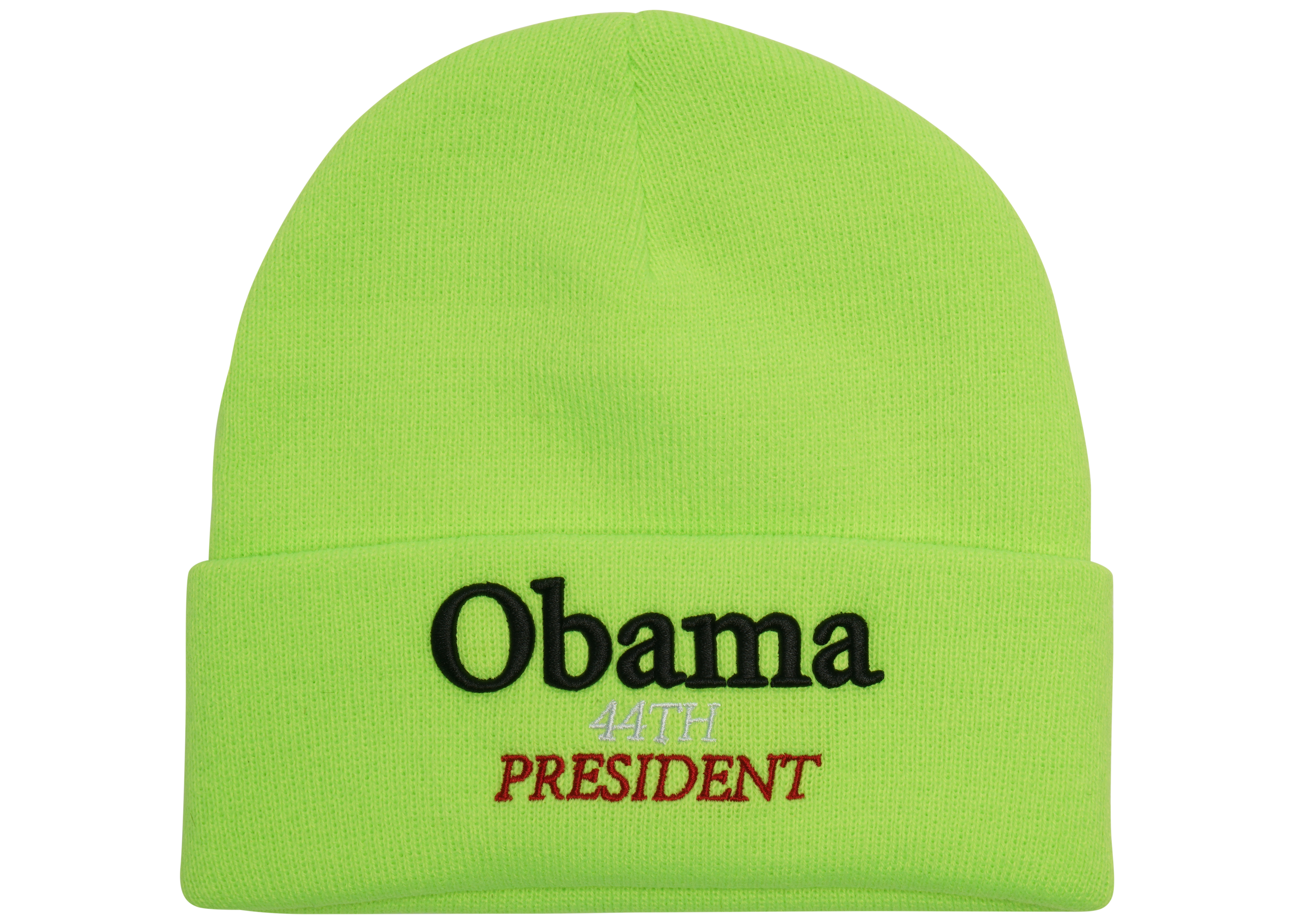 Supreme Obama Beanie Fluorescent Green - FW18 - US