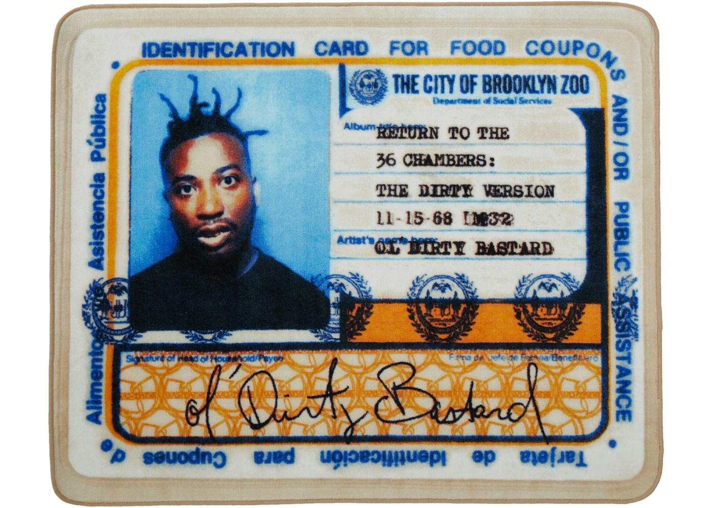 Supreme Ol Dirty Bastard Rug Multicolor Ss19 Supreme Ol Dirty Bastard Rug Multicolor Ss19