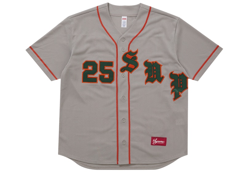 Supreme Old English Baseball Jersey (SS25) - $138