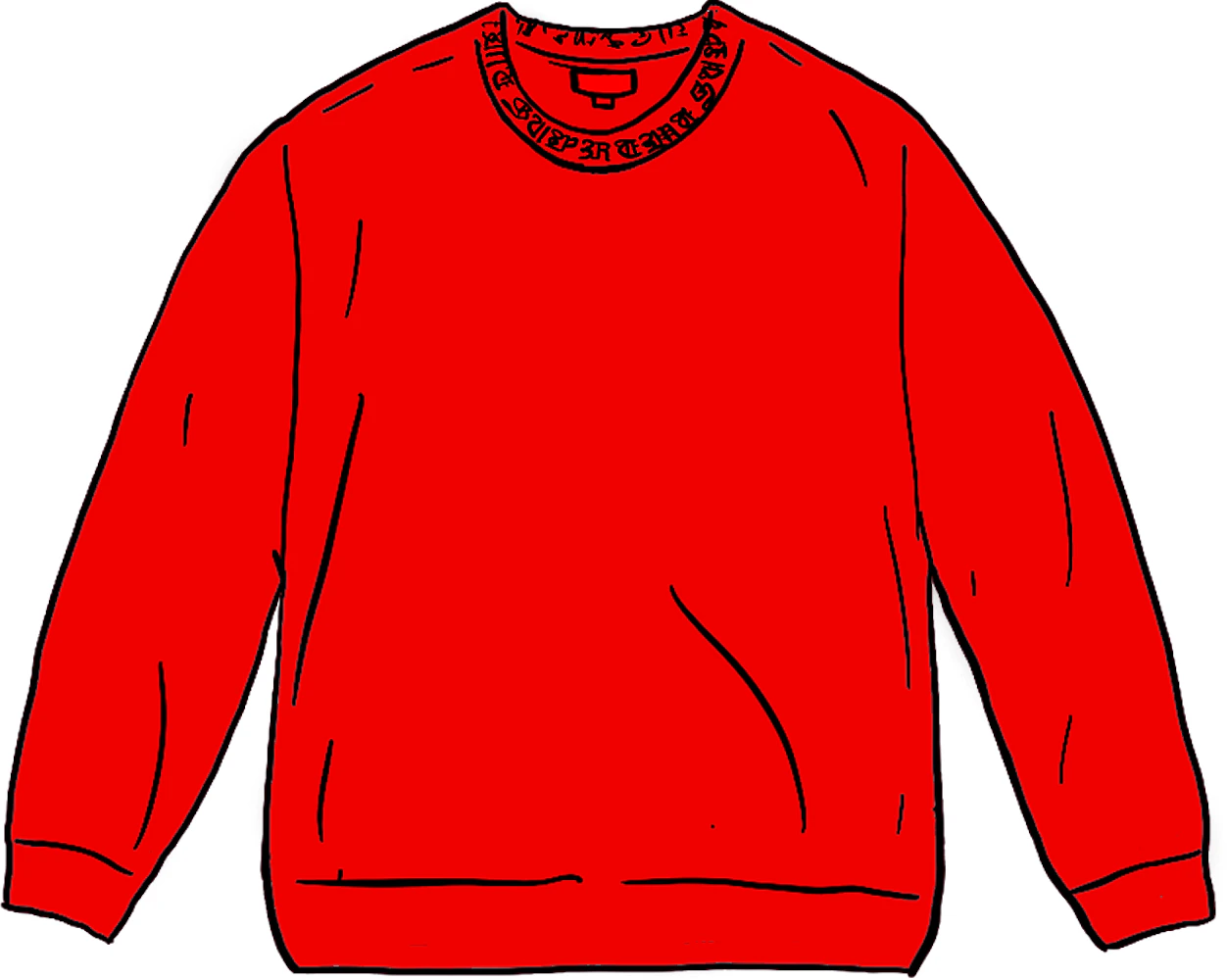 Supreme Old English Collar Logo L/S Top Red Men's - SS21 - GB